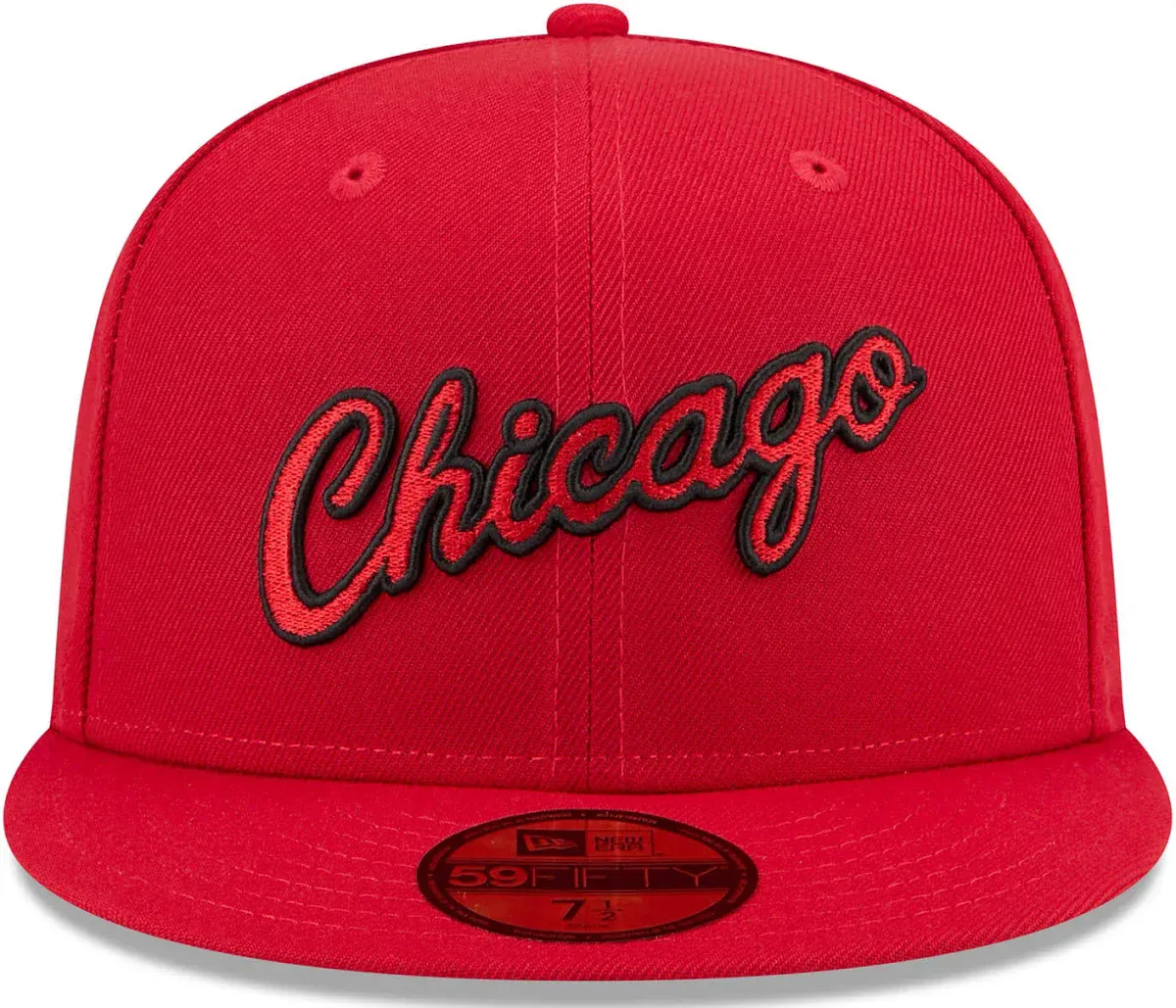 Adult Chicago Bulls Red Hardwood Classic Team Logo 59Fifty Fitted Hat - Men's - Image 2