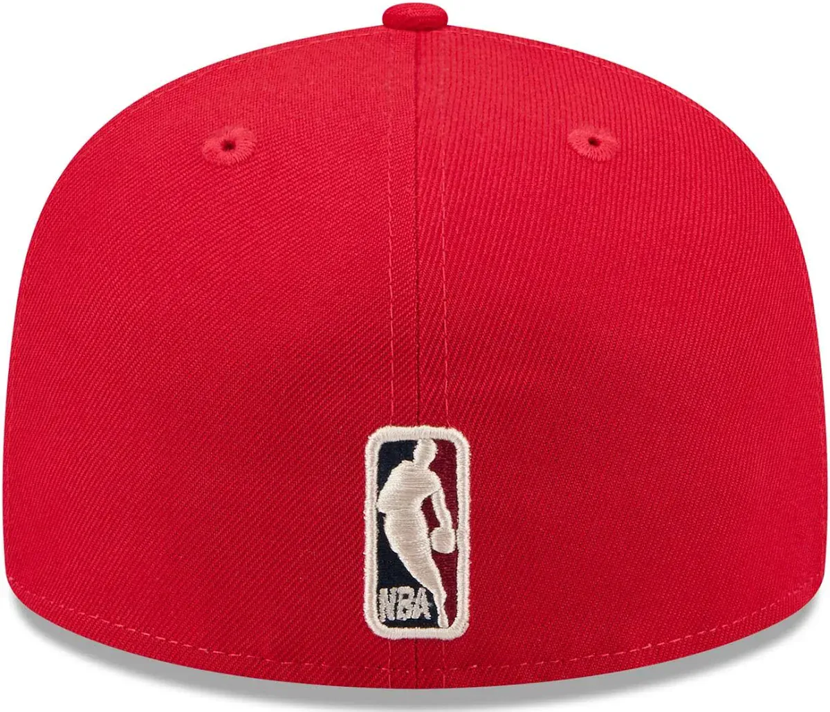 Adult Chicago Bulls Red Hardwood Classic Team Logo 59Fifty Fitted Hat - Men's - Image 4