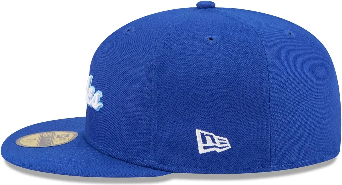 Adult Los Angeles Lakers Blue Hardwood Classic Team Logo 59Fifty Fitted Hat - Men's - Image 3