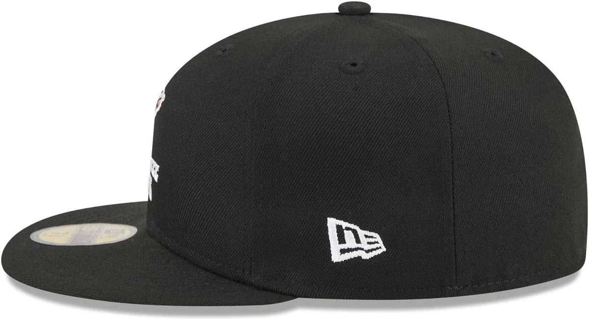 Adult Milwaukee Bucks Black Hardwood Classic Team Logo 59Fifty Fitted Hat - Men's - Image 4