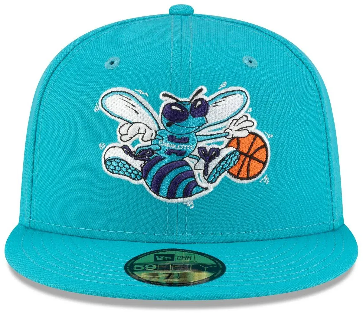 Adult Charlotte Hornets Teal Hardwood Classic Team Logo 59Fifty Fitted Hat - Men's - Image 2