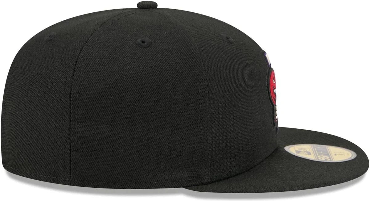 Adult Toronto Raptors Black Hardwood Classic Team Logo 59Fifty Fitted Hat - Men's - Image 6