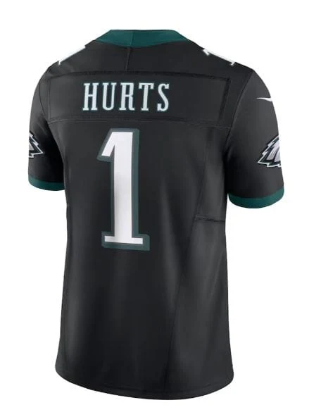 Adult Jalen Hurts Philadelphia Eagles Nike 2024 Black Vapor F.U.S.E. Limited Jersey - Men's - Image 3