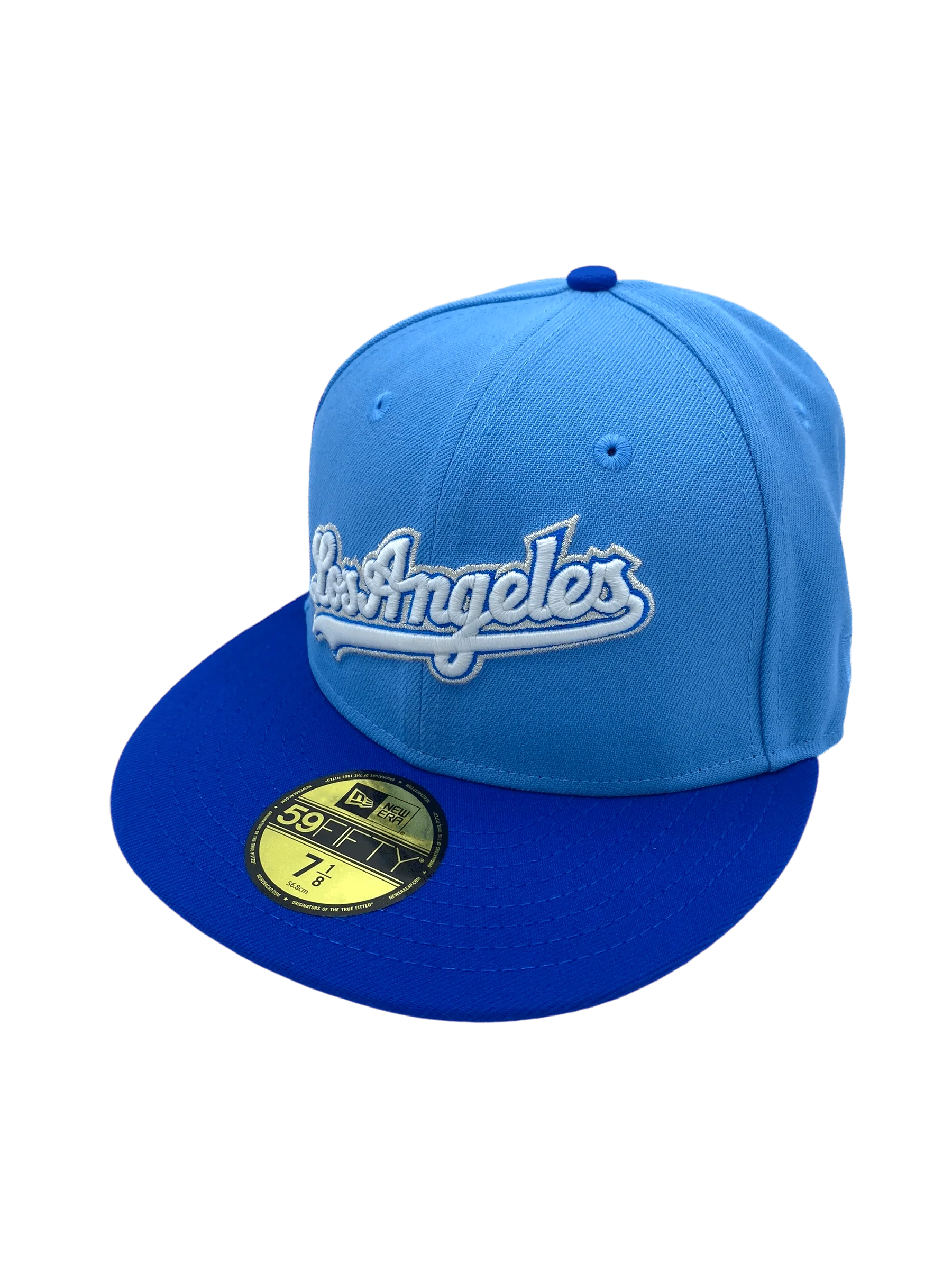Adult Los Angeles Dodgers New Era Blue Custom 8.24 Side Patch 59FIFTY Fitted Hat - Men's - Image 5