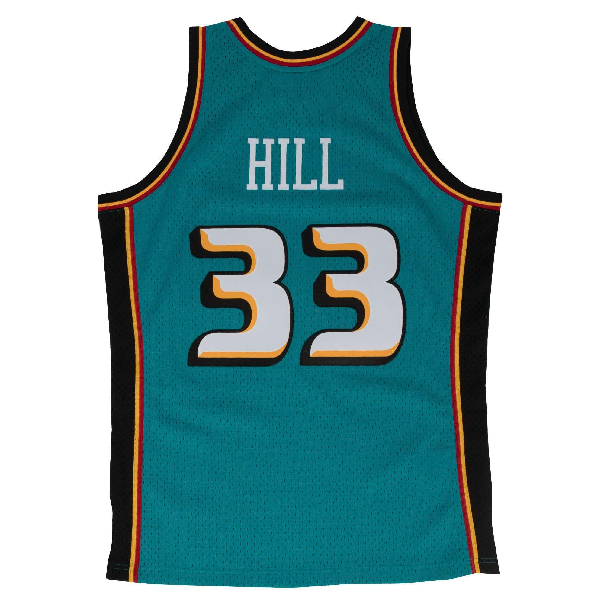 Adult Grant Hill Detroit Pistons Mitchell & Ness 1998-99 Teal Throwback Swingman Jersey - Men's - Image 2