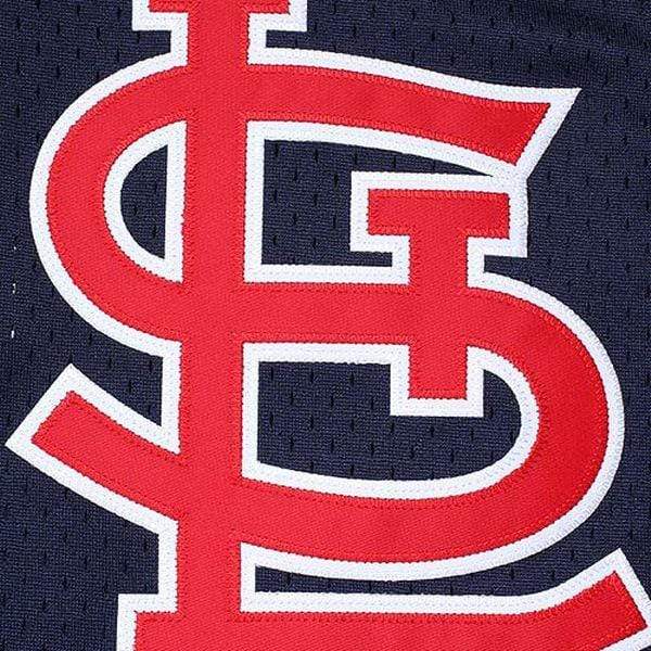 Adult Ozzie Smith St. Louis Cardinals Mitchell & Ness Navy Cooperstown Mesh Batting Practice Jersey - Men's - Image 4