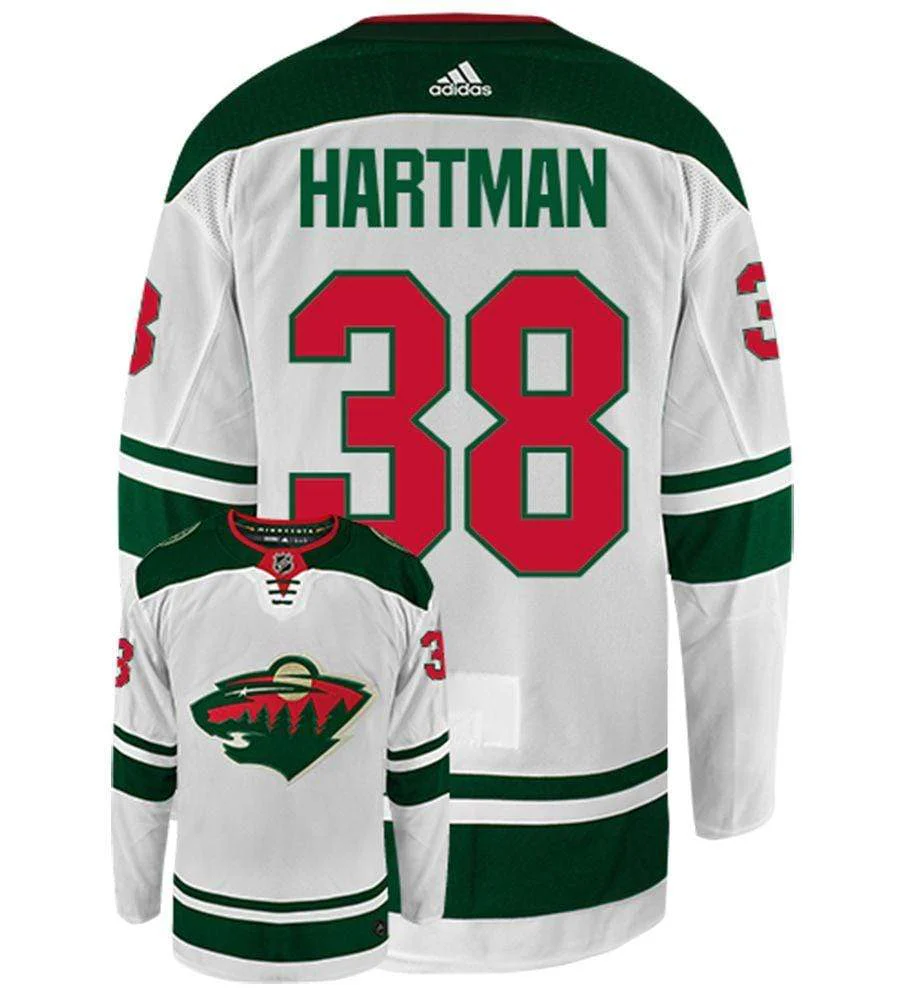 Adult Ryan Hartman Minnesota Wild adidas White Authentic Player Jersey - Men's - Image 2