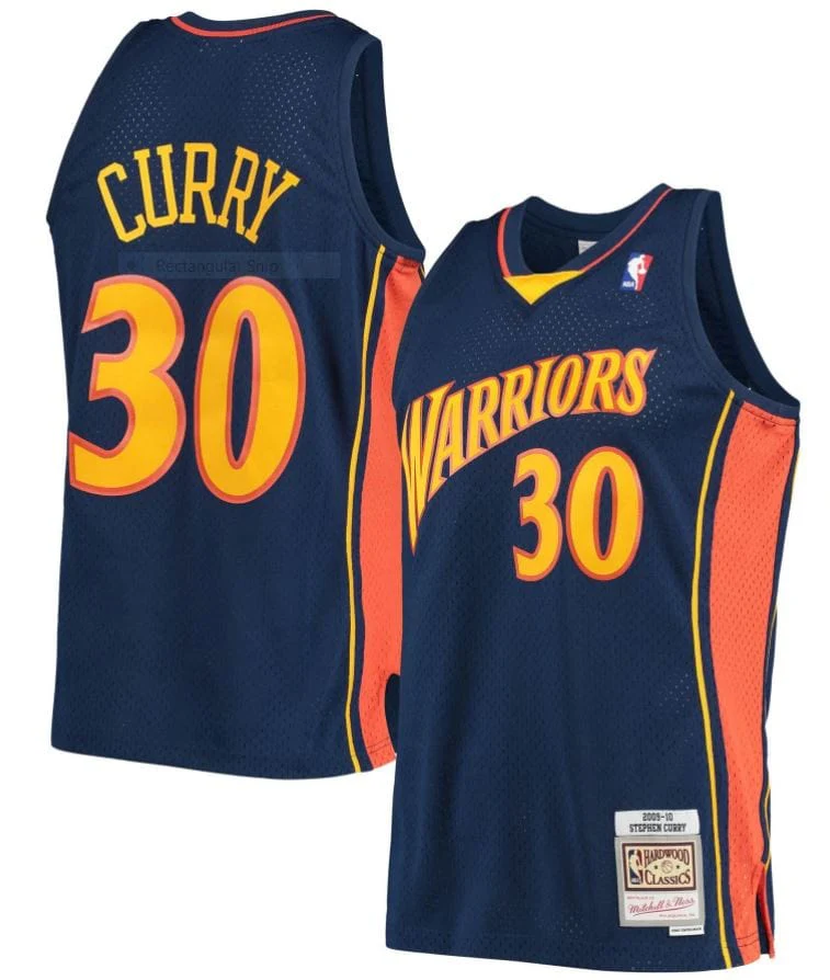 Adult Stephen Curry Golden State Warriors Mitchell & Ness Navy Blue Throwback Swingman Jersey - Men's