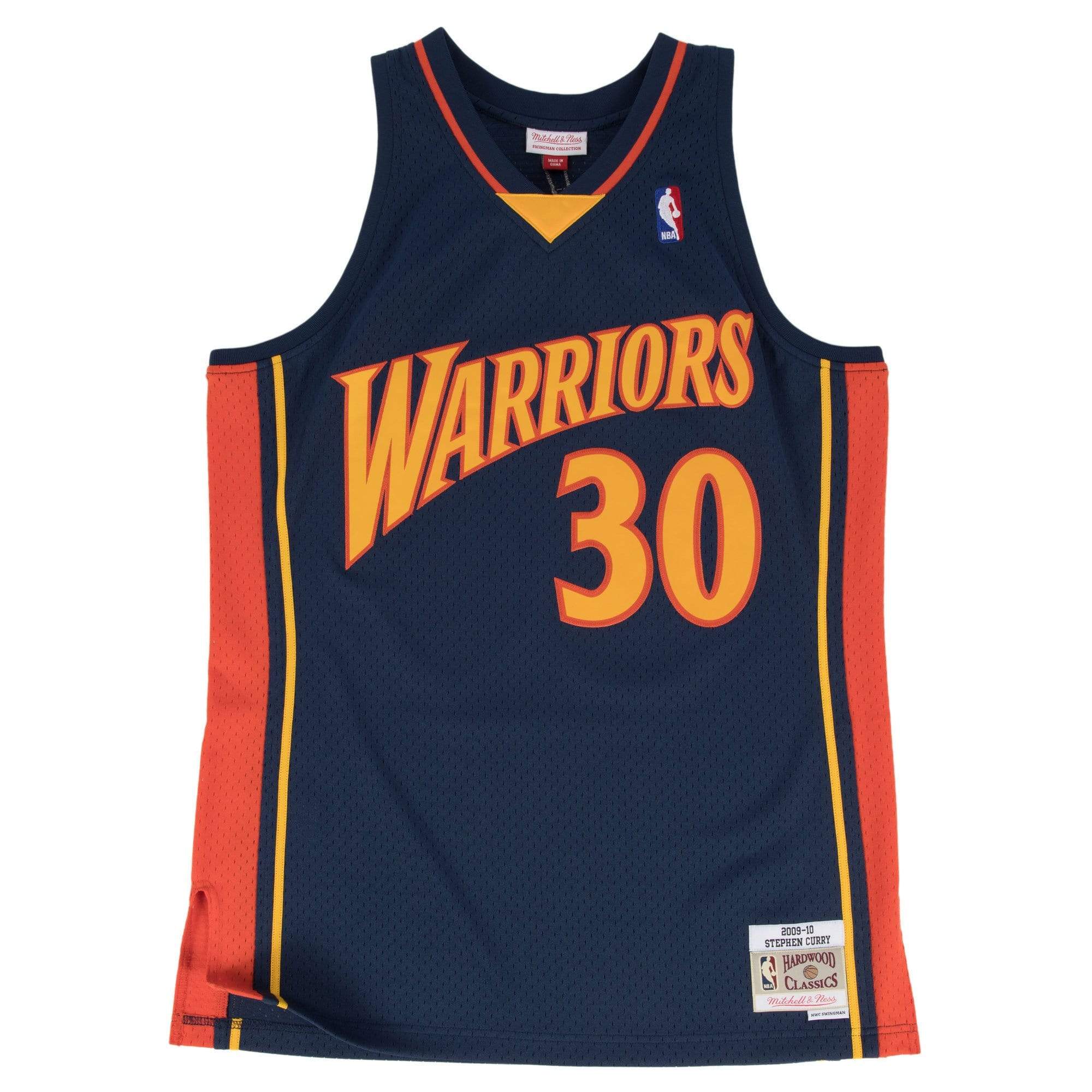 Adult Stephen Curry Golden State Warriors Mitchell & Ness Navy Blue Throwback Swingman Jersey - Men's - Image 2