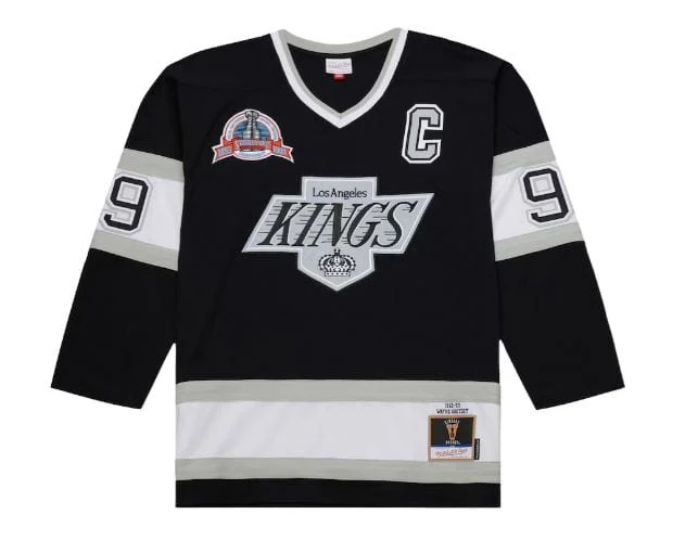 Adult Wayne Gretzky Los Angeles Kings Mitchell & Ness 1992-93 Black Home Power Play Jersey - Men's - Image 3