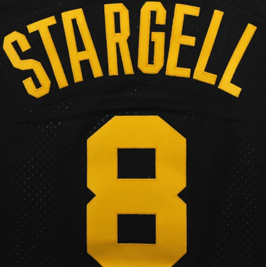 Adult Willie Stargell Pittsburgh Pirates Mitchell & Ness Black 1982 Cooperstown Mesh Batting Practice Jersey - Men's - Image 5