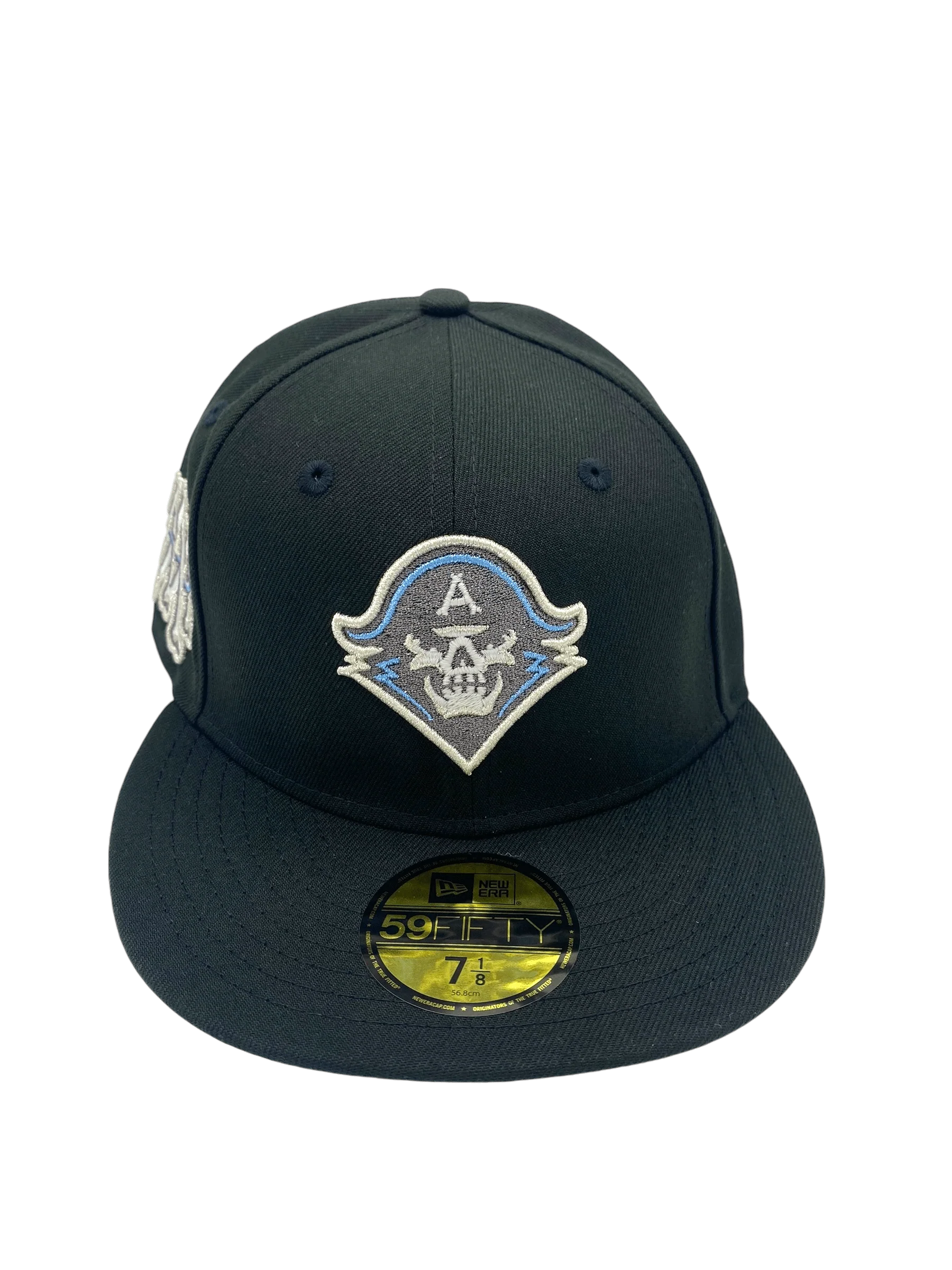 Adult Milwaukee Admirals New Era Black Captain Silver AHL Custom Side Patch 59FIFTY Fitted Hat - Men's - Image 4