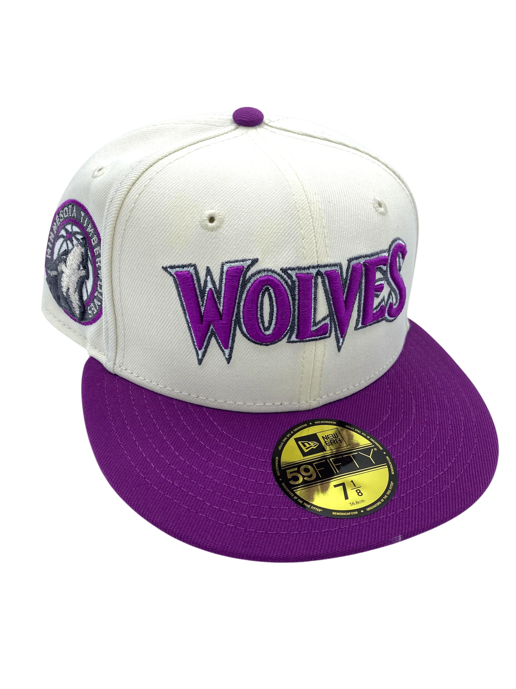 Adult Minnesota Timberwolves New Era Chrome Rain Custom Side Patch 59FIFTY Fitted Hat - Men's