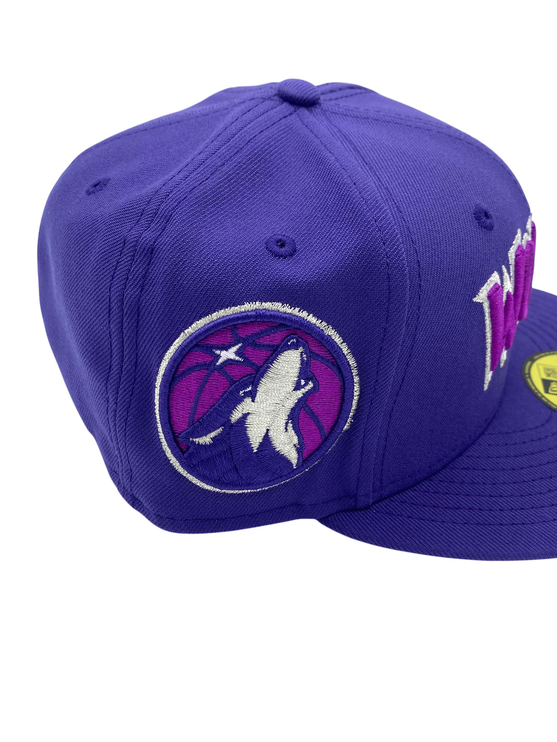 Minnesota Timberwolves New Era Purple Script Custom Side Patch 59FIFTY Fitted Hat - Men's - Image 2