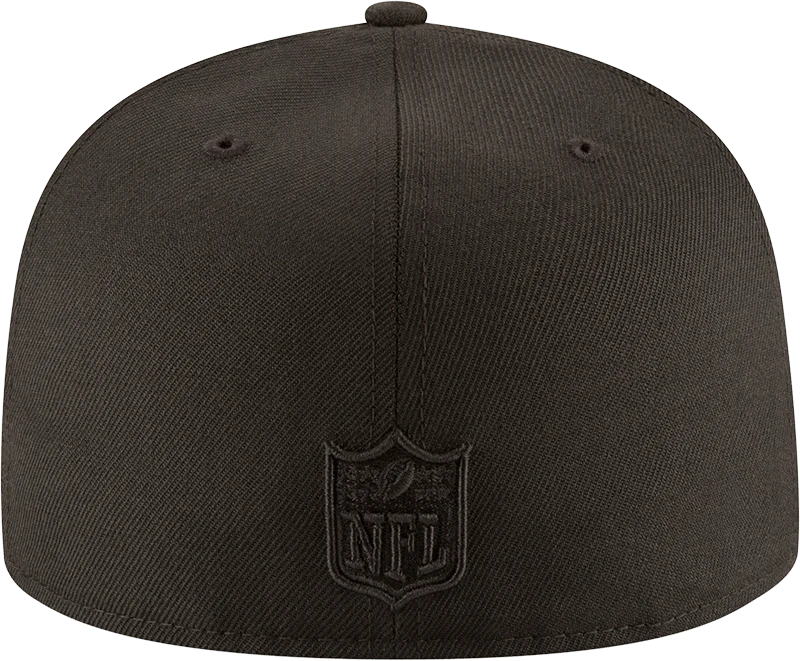 Minnesota Vikings New Era Black on Black Collection 59FIFTY Fitted Hat - Image 5