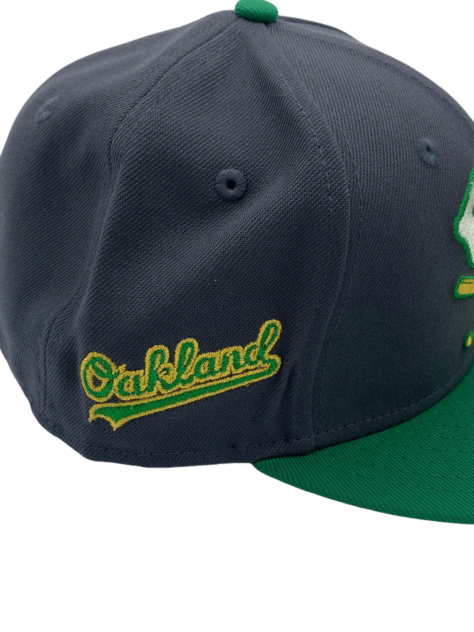 Adult Oakland Athletics New Era Gray Pinky Custom Side Patch 59FIFTY Fitted Hat - Men's - Image 3