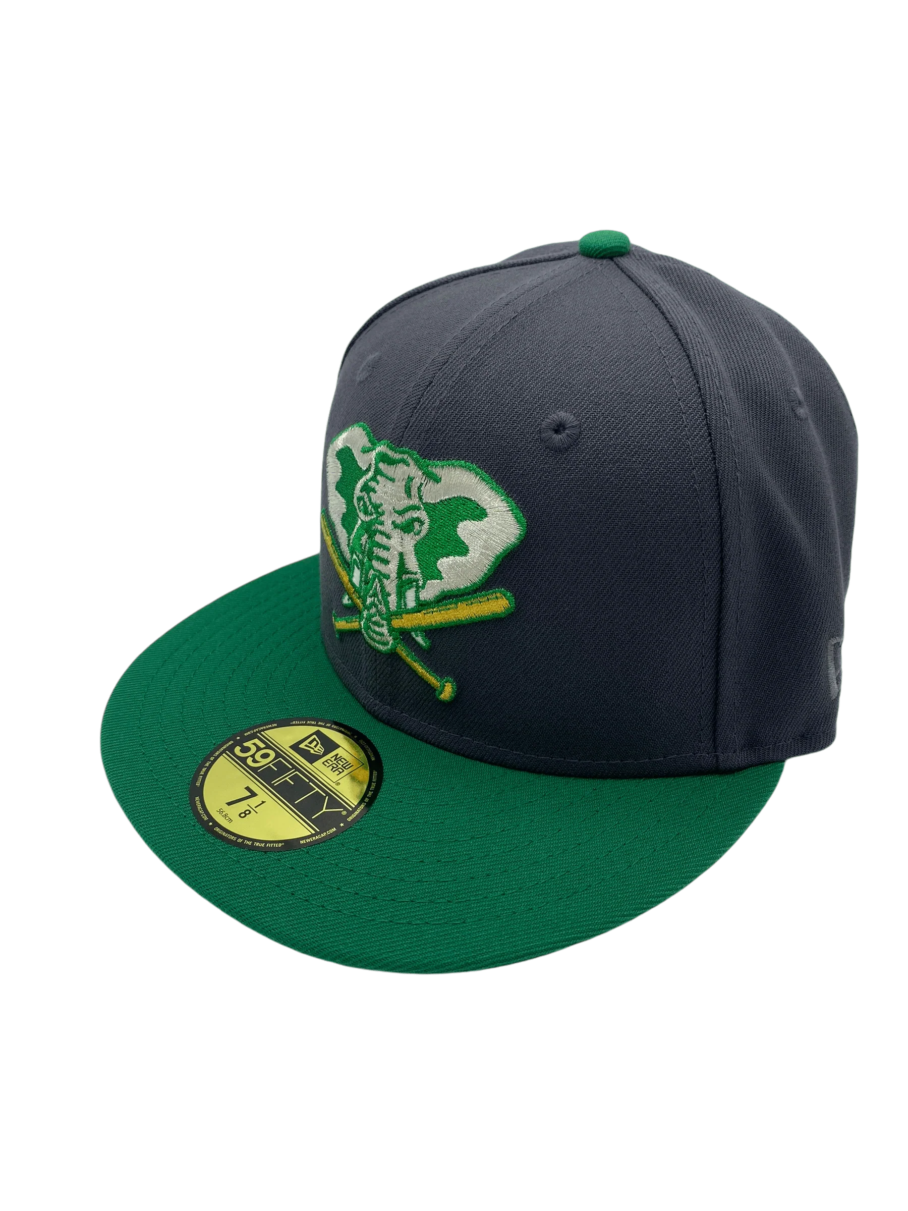 Adult Oakland Athletics New Era Gray Pinky Custom Side Patch 59FIFTY Fitted Hat - Men's - Image 5