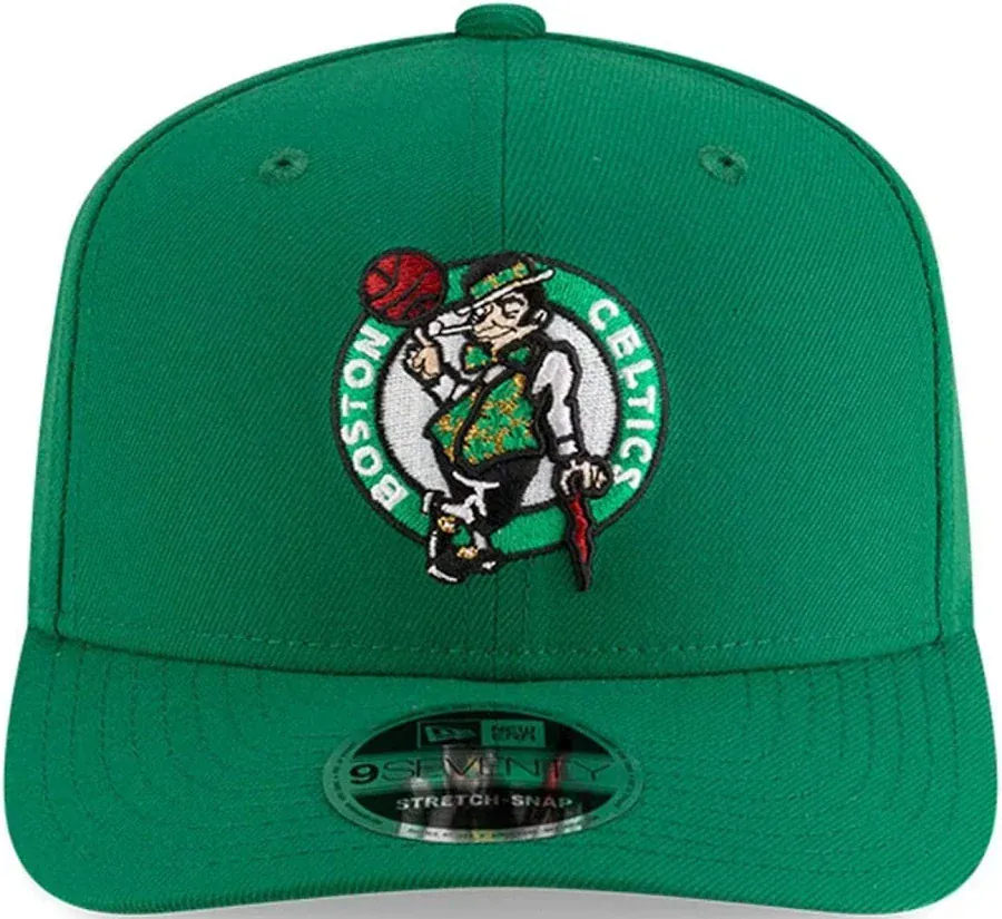 Adult Boston Celtics New Era Green Basic 9SEVENTY Stretch-Snapback Hat - Men's - Image 2