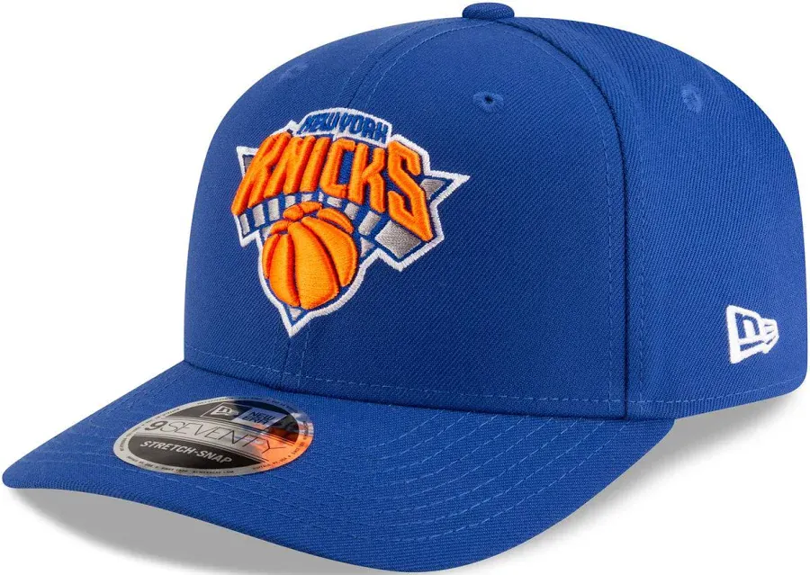 Adult New York Knicks New Era Blue Basic 9SEVENTY Stretch-Snapback Hat - Men's