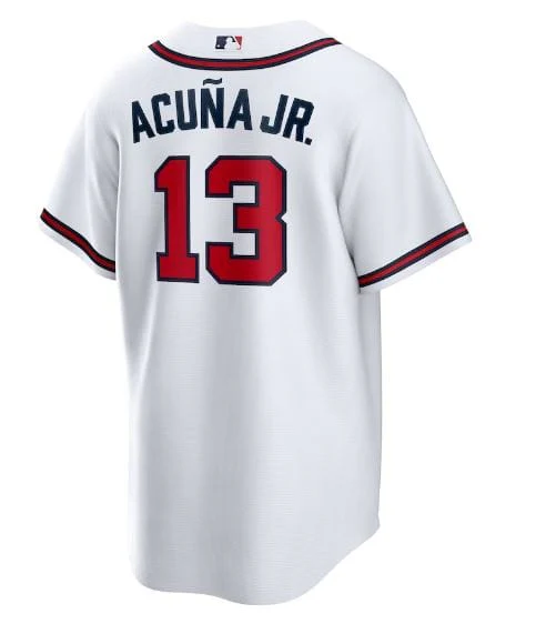 Adult Ronald Acuna Jr Atlanta Braves Nike White Replica Player Jersey - Men's - Image 2