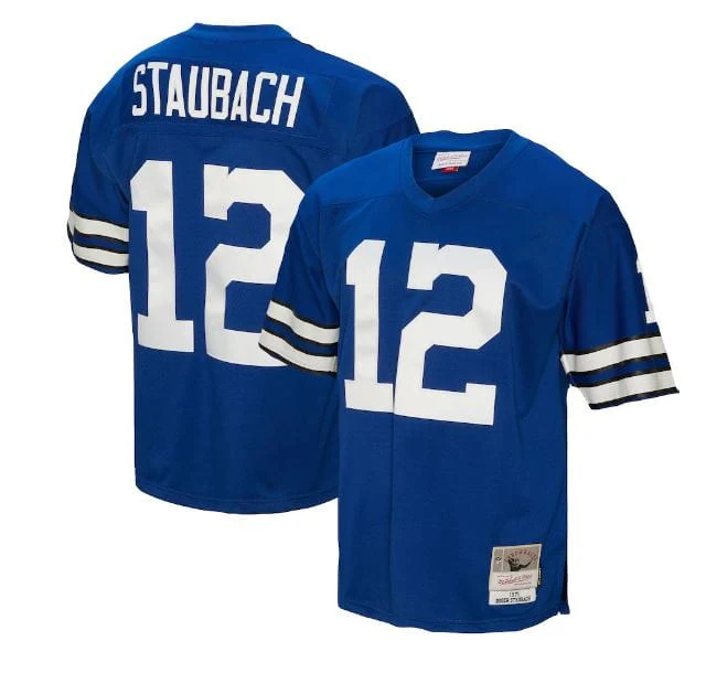 Adult Roger Staubach Dallas Cowboys Mitchell & Ness NFL 1971 Blue Throwback Jersey - Men's