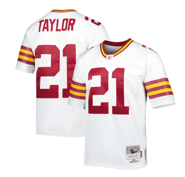 Adult Sean Taylor Washington Football Team White Alternate Mitchell & Ness Throwback Jersey - Men's