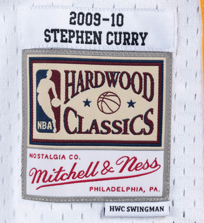 Adult Stephen Curry Golden State Warriors Jersey Mitchell & Ness White Men's Throwback Swingman - Men's - Image 4