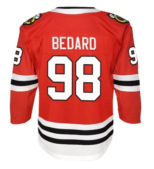 Youth Connor Bedard Chicago Blackhawks Outerstuff Red Home Jersey - Unisex - Image 3